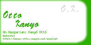 otto kanyo business card