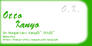 otto kanyo business card